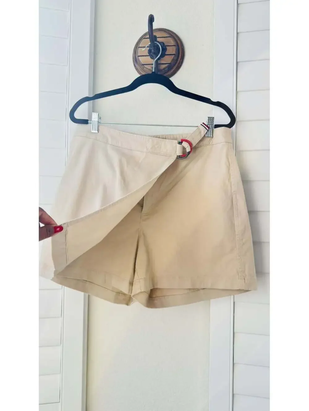 Tommy Hilfiger Khaki Wrap Front Skort - Size 8